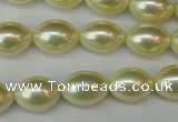 CSB846 15.5 inches 10*14mm rice shell pearl beads wholesale