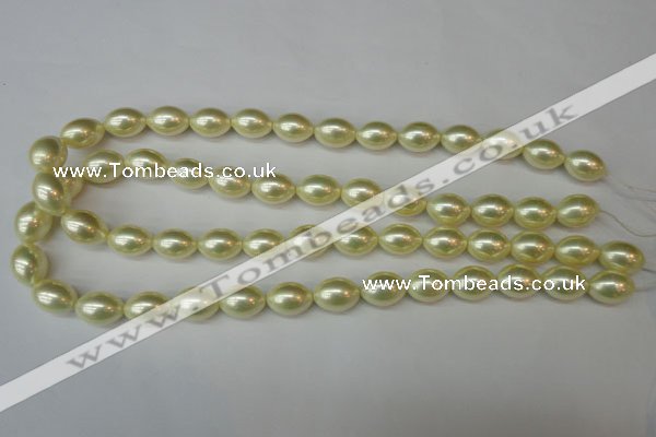 CSB846 15.5 inches 10*14mm rice shell pearl beads wholesale