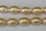 CSB847 15.5 inches 10*14mm rice shell pearl beads wholesale