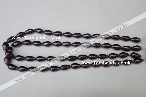 CSB856 15.5 inches 8*14mm teardrop shell pearl beads wholesale