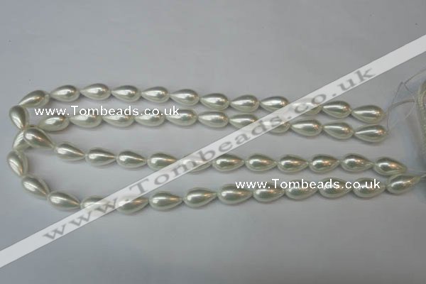 CSB864 15.5 inches 9*16mm teardrop shell pearl beads wholesale