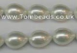 CSB868 15.5 inches 12*16mm teardrop shell pearl beads wholesale