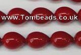 CSB869 15.5 inches 12*16mm teardrop shell pearl beads wholesale