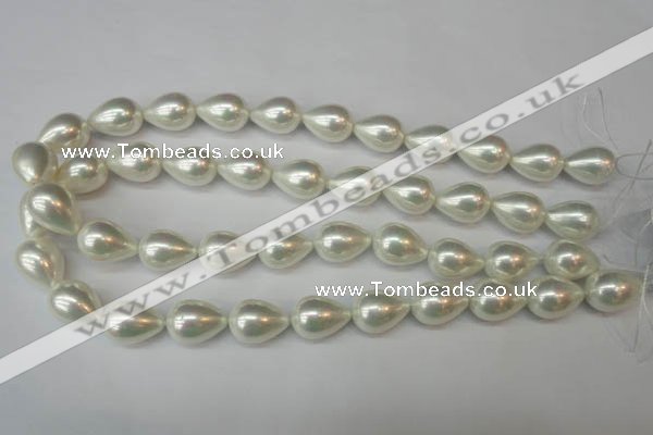 CSB871 15.5 inches 13*18mm teardrop shell pearl beads wholesale