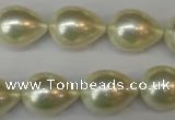 CSB873 15.5 inches 14*19mm teardrop shell pearl beads wholesale