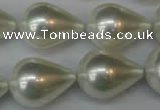 CSB875 15.5 inches 16*22mm teardrop shell pearl beads wholesale