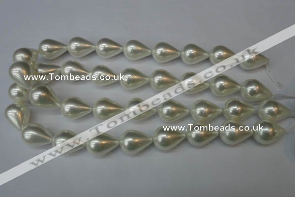 CSB875 15.5 inches 16*22mm teardrop shell pearl beads wholesale