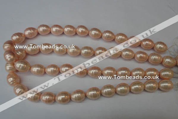 CSB886 15.5 inches 13*16mm whorl teardrop shell pearl beads wholesale