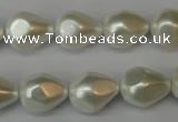 CSB890 15.5 inches 12*14mm teardrop shell pearl beads wholesale