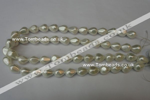 CSB890 15.5 inches 12*14mm teardrop shell pearl beads wholesale