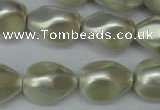 CSB893 15.5 inches 15*20mm teardrop shell pearl beads wholesale