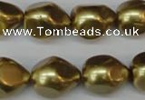 CSB894 15.5 inches 15*20mm teardrop shell pearl beads wholesale