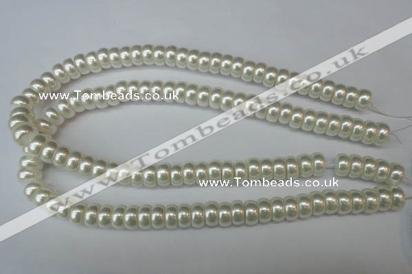 CSB900 15.5 inches 6*12mm rondelle shell pearl beads wholesale