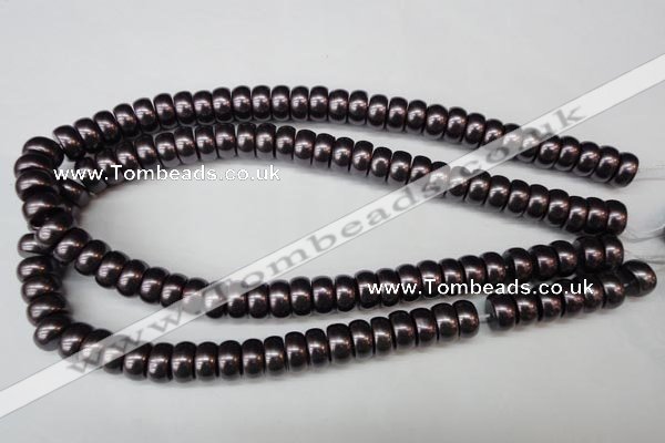 CSB902 15.5 inches 6*12mm rondelle shell pearl beads wholesale