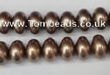 CSB905 15.5 inches 8*12mm rondelle shell pearl beads wholesale