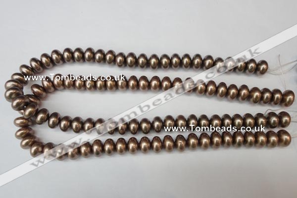 CSB905 15.5 inches 8*12mm rondelle shell pearl beads wholesale