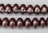CSB906 15.5 inches 8*12mm rondelle shell pearl beads wholesale