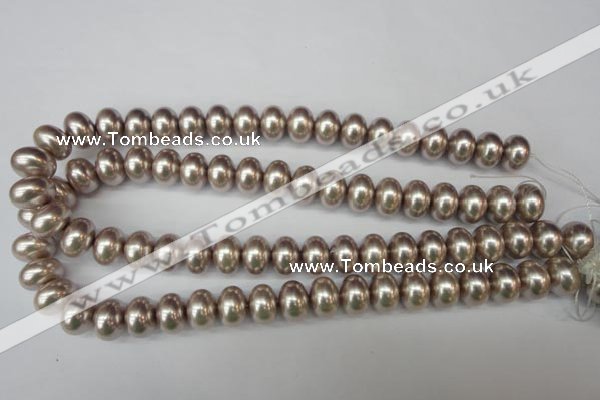 CSB908 15.5 inches 10*14mm rondelle shell pearl beads wholesale