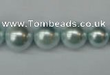 CSB922 15.5 inches 8mm - 14mm round shell pearl beads wholesale