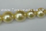 CSB923 15.5 inches 8mm - 14mm round shell pearl beads wholesale