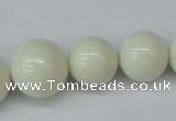 CSB925 15.5 inches 8mm - 14mm round shell pearl beads wholesale