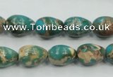 CSE05 15.5 inches 10*14mm teardrop natural sea sediment jasper beads