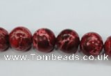 CSE164 15.5 inches 14mm round dyed natural sea sediment jasper beads