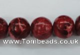 CSE167 15.5 inches 20mm round dyed natural sea sediment jasper beads