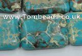 CSE17 15.5 inches 22*30mm rectangle natural sea sediment jasper beads