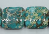 CSE18 15.5 inches 25*25mm square natural sea sediment jasper beads