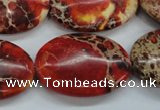 CSE204 15.5 inches 22*30mm oval dyed natural sea sediment jasper beads