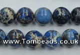 CSE213 15.5 inches 12mm round dyed natural sea sediment jasper beads