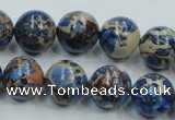 CSE215 15.5 inches 18mm round dyed natural sea sediment jasper beads