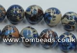 CSE215 15.5 inches 18mm round dyed natural sea sediment jasper beads