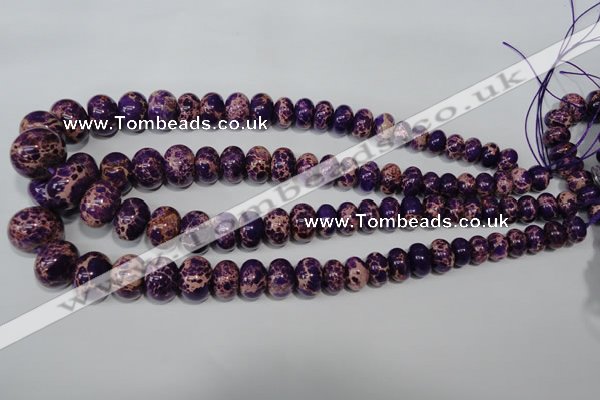 CSE303 15.5 inches 7*10mm – 15*20mm rondelle dyed sea sediment jasper beads