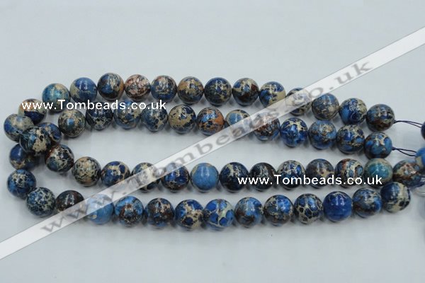 CSE51 15.5 inches 14mm round dyed natural sea sediment jasper beads