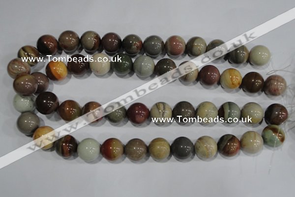 CSE5206 15.5 inches 16mm round sea sediment jasper beads wholesale