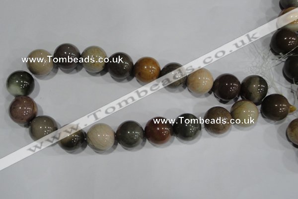 CSE5208 15.5 inches 20mm round sea sediment jasper beads wholesale