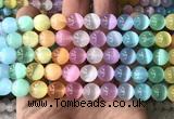 CSE608 15 inches 10mm round rainbow selenite beads wholesale