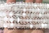 CSE621 15 inches 6*10mm rondelle selenite gemstone beads