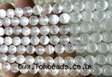 CSE631 15 inches 8mm round selenite beads wholesale