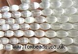 CSE635 15 inches 8*12mm rice selenite beads wholesale