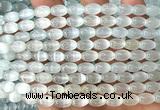 CSE644 15 inches 6*9mm rice selenite beads wholesale