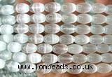 CSE645 15 inches 8*12mm rice selenite beads wholesale