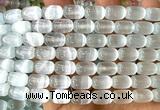 CSE648 15 inches 8*12mm drum selenite beads wholesale