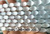 CSE655 15 inches 8*12mm rice selenite beads wholesale