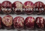 CSE67 15.5 inches 15*18mm rondelle dyed natural sea sediment jasper beads