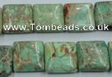 CSE68 15.5 inches 16*16mm square dyed natural sea sediment jasper beads