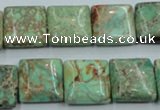 CSE68 15.5 inches 16*16mm square dyed natural sea sediment jasper beads