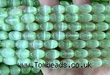 CSE685 15 inches 8*12mm rice selenite beads wholesale